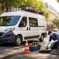 interventions de plomberie rapides à paris avec notre camionnette fiat ducato entièrement équipée pour toutes urgences et réparations.