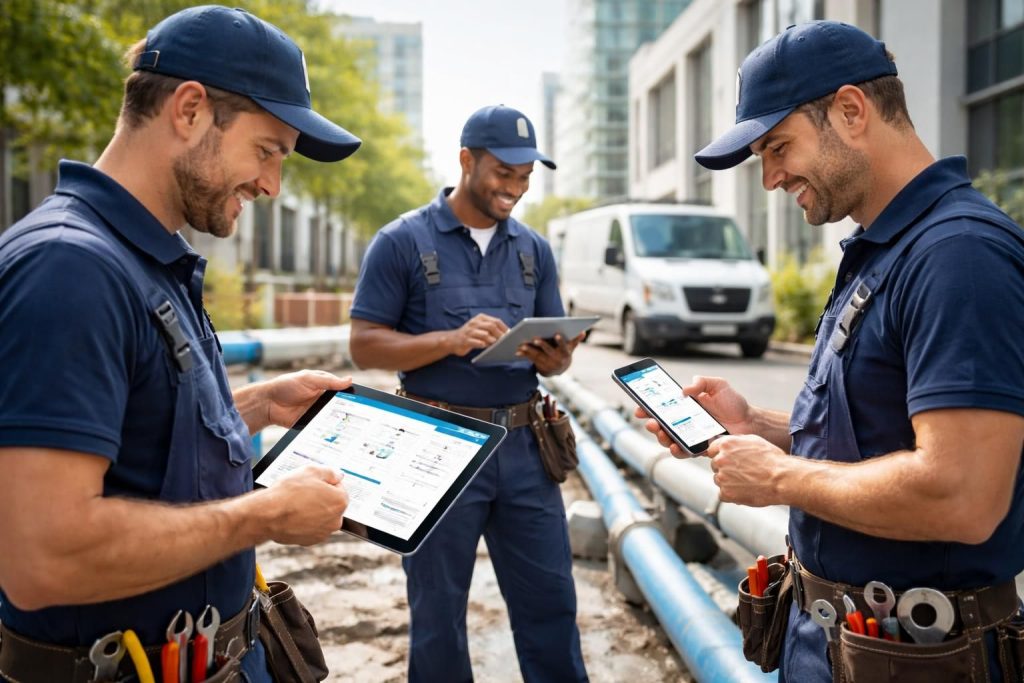 découvrez les meilleurs logiciels de gestion d'intervention pour plombiers : praxedo, synchroteam et fieldpro, pour optimiser vos interventions et améliorer votre efficacité sur le terrain.